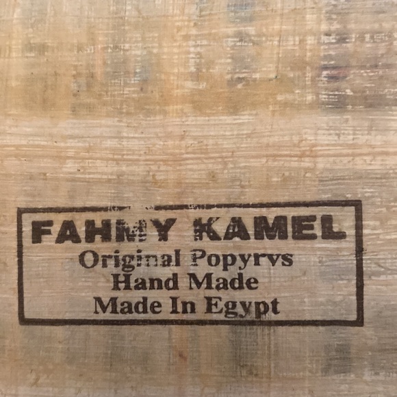 Original Egyptian Papyrus painting signed by the artist. Excellent condition. - Picture 4 of 4